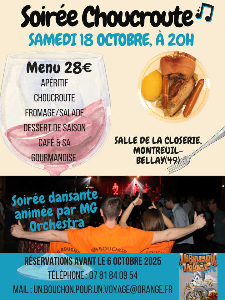 Soirée choucroute Un bouchon pour un voyage