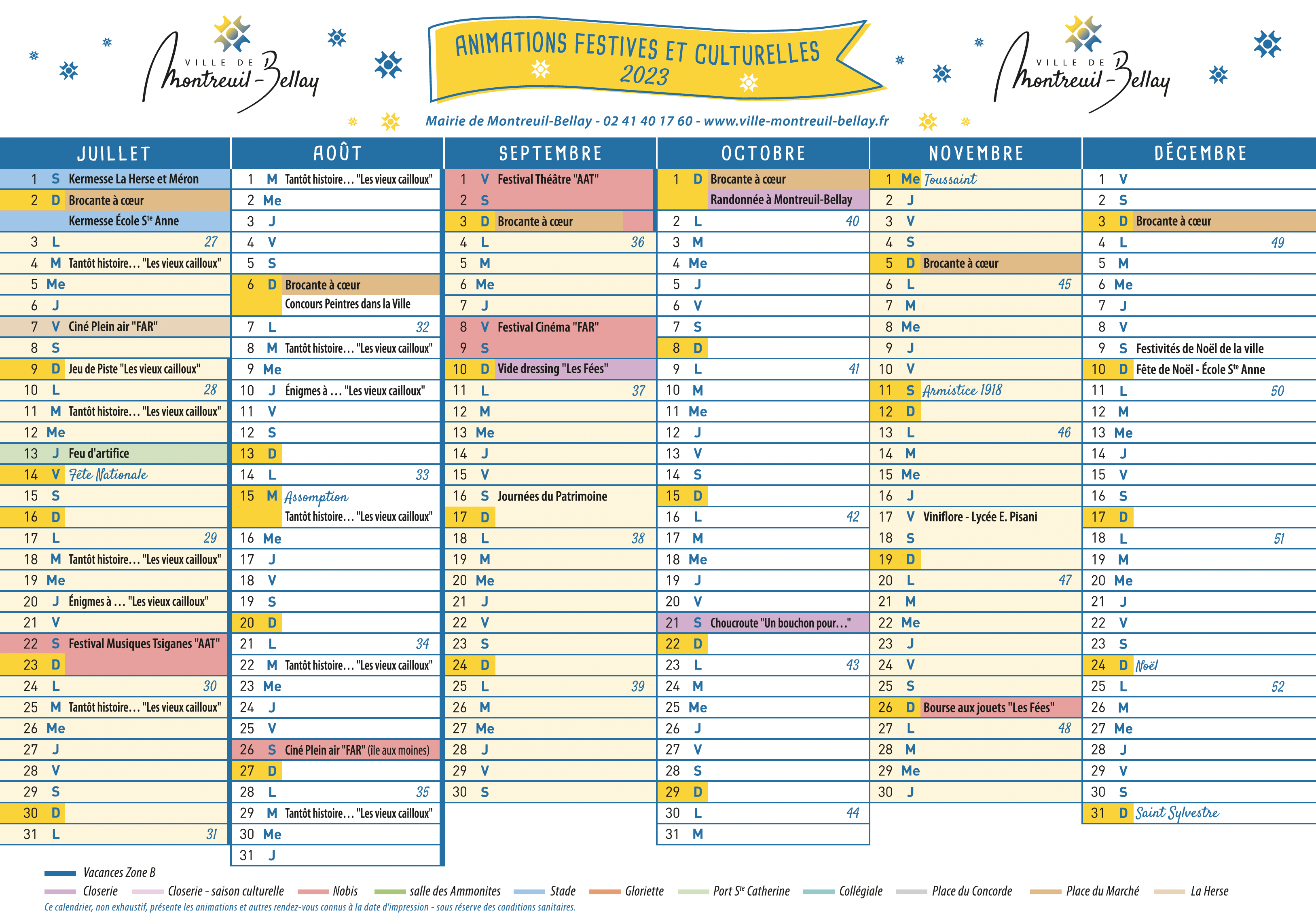 calendrier 2023 juillet a decembre