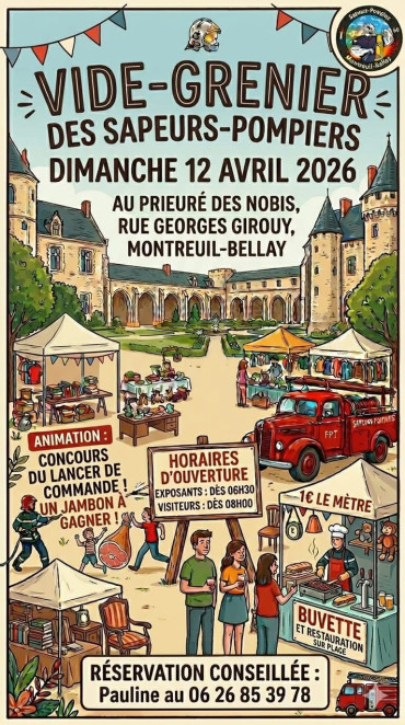 Vide grenier des Sapeurs Pompiers de Montreuil-Bellay