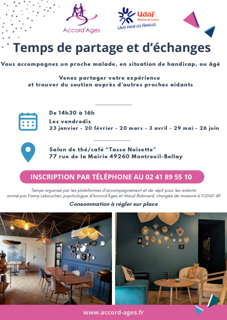 Temps de partage et d'&eacute;changes entre aidants